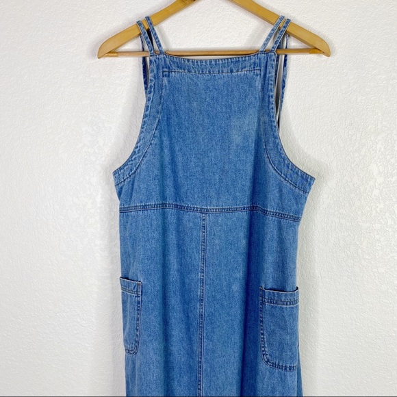 Vintage Original TY Wear Blue Jean Denim Midi Dress - Picture 2 of 6